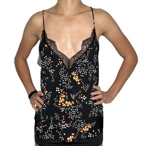 Zadig Voltaire Crush Spark Flowers Cami XS Fairy Goth Boho Backless Floral NWT